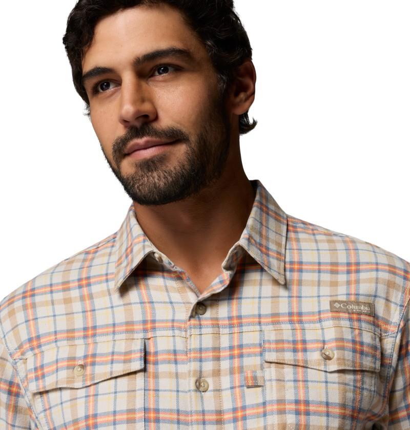 Saddle Point Tech Flannel - Mens - dark stone 1