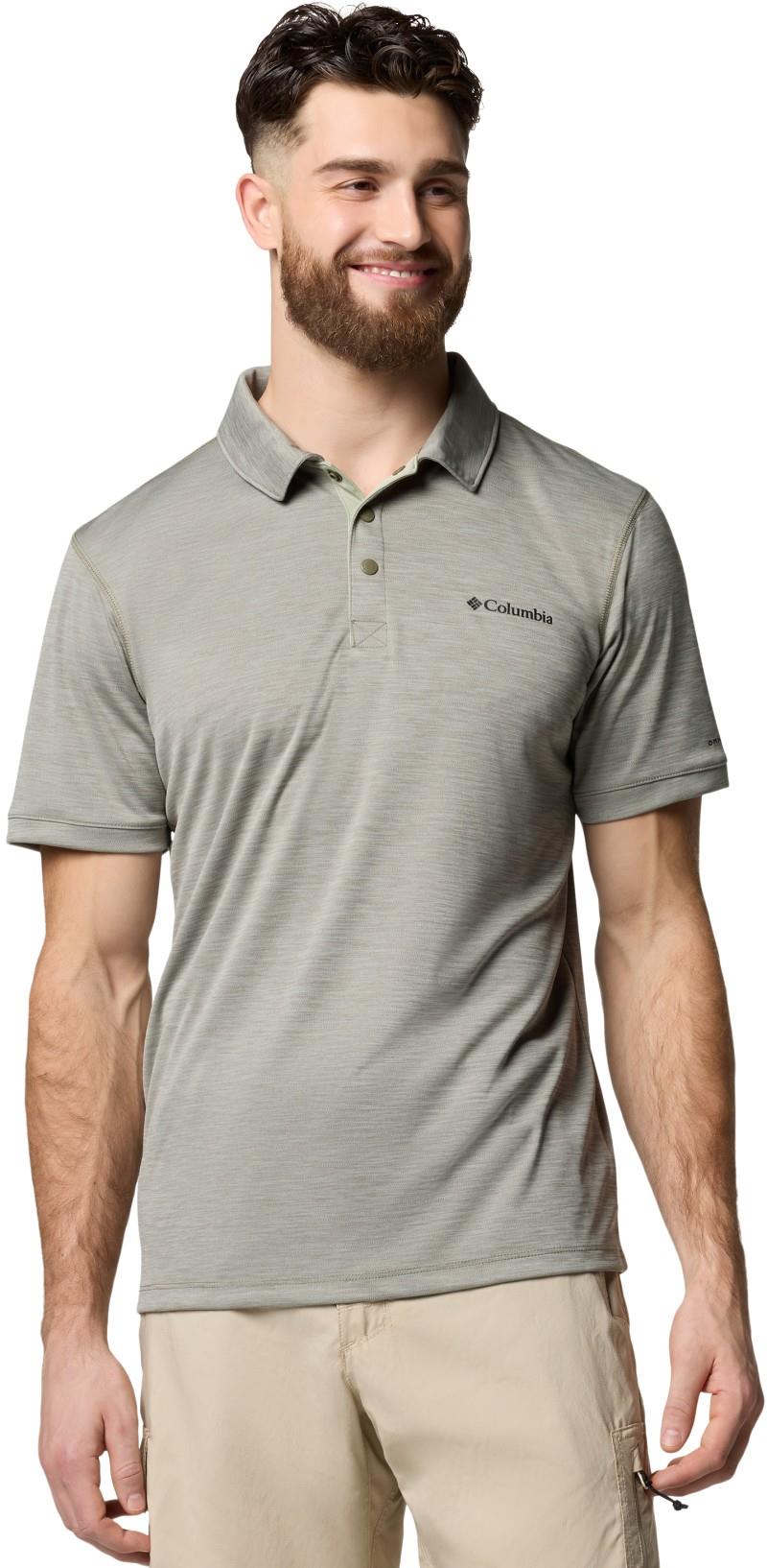 Sage Peak Knit Polo - Mens - stone green heather 1