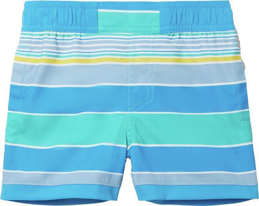 Sandy Shores Boardshort - Toddler Boys - Bright Aqua Danby Stripe / Compass Blue 1