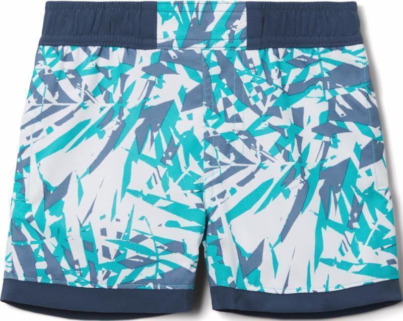 Sandy Shores Boardshort - Toddler Boys - Bright Aqua Dye Palms Tonal / Dark Mtn 1