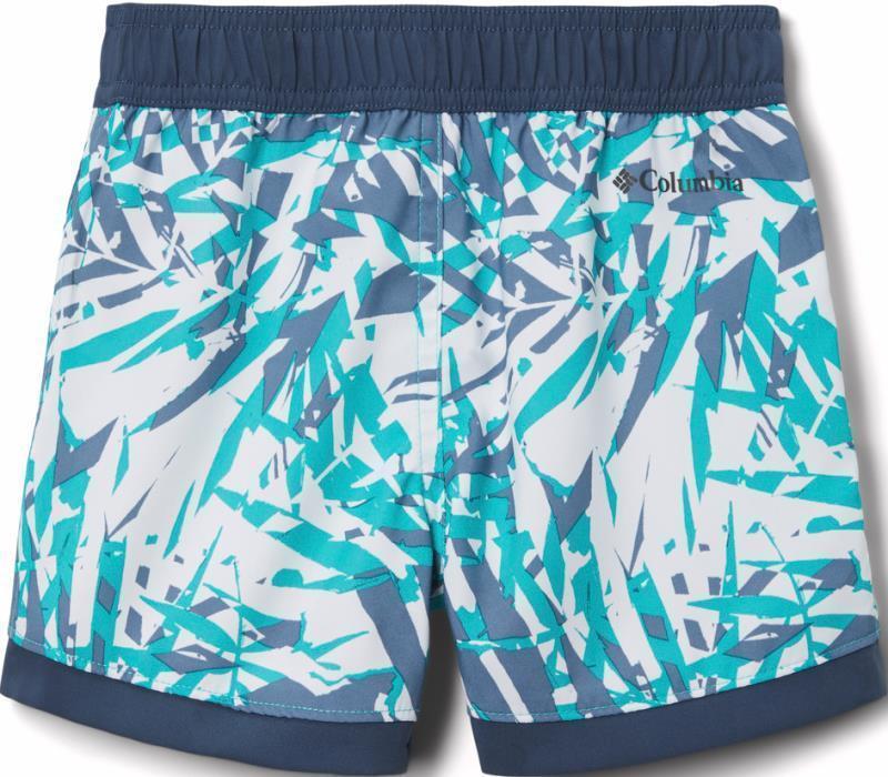Sandy Shores Boardshort - Toddler Boys - Bright Aqua Dye Palms Tonal / Dark Mtn 2