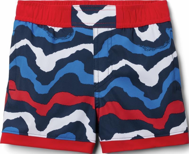 Sandy Shores Boardshort - Toddler Boys - Collegiate Navy Wavy / Mountain Red 1