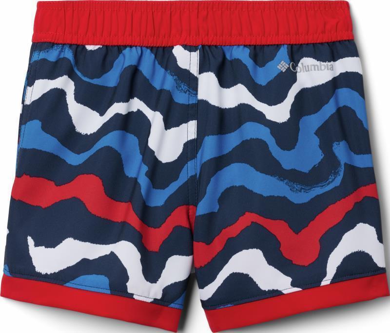 Sandy Shores Boardshort - Toddler Boys - Collegiate Navy Wavy / Mountain Red 2
