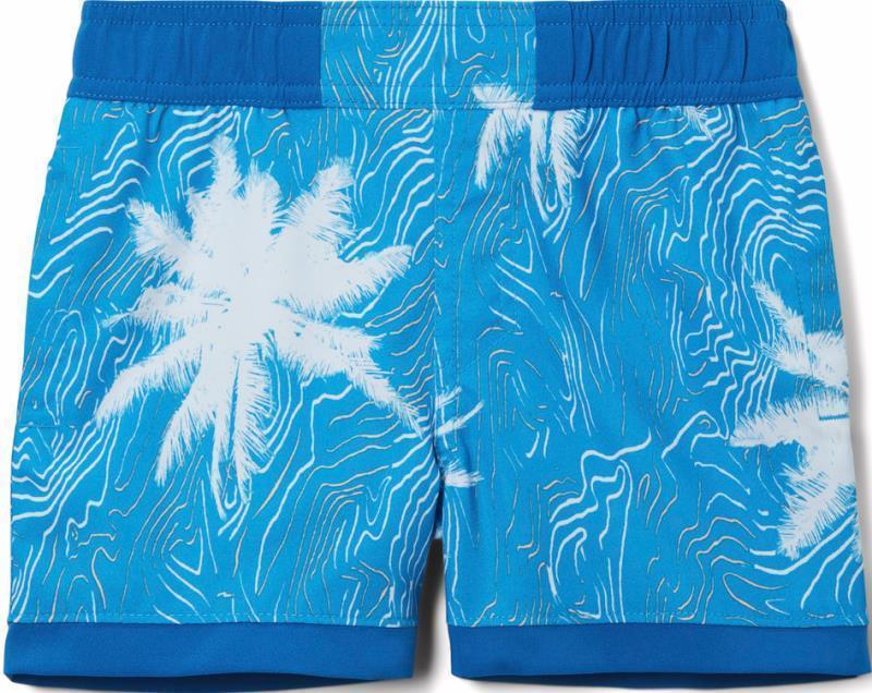 Sandy Shores Boardshort - Toddler Boys - Compass Blue Topo Palms / Bright Indigo 1
