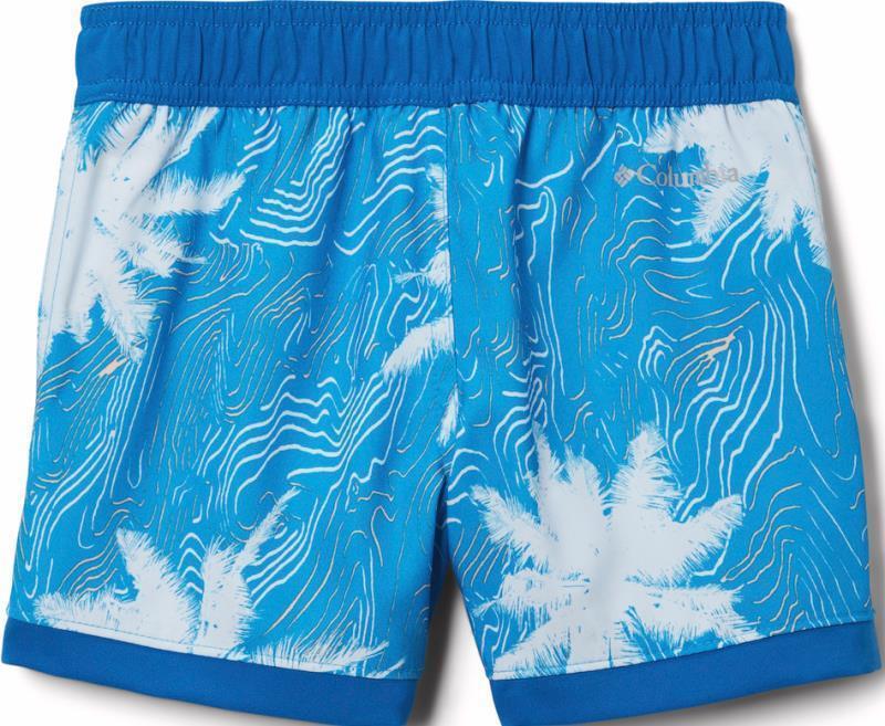 Sandy Shores Boardshort - Toddler Boys - Compass Blue Topo Palms / Bright Indigo 2