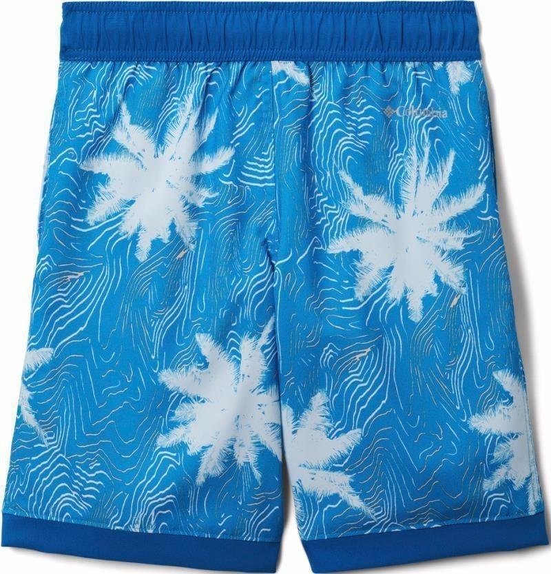 Sandy Shores Boardshorts - Youth Boys - compass blue topo palms / bright indigo 1