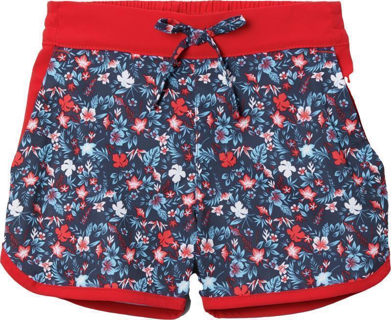 Sandy Shores Boardshort - Toddler Girls - Nocturnal Mini Biscus / Red Lily 1