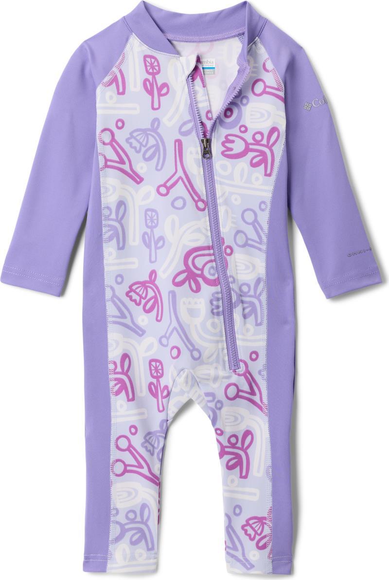 Sandy Shores II Sunsuit - Infant - snowdrift marker made / paisley purple 1