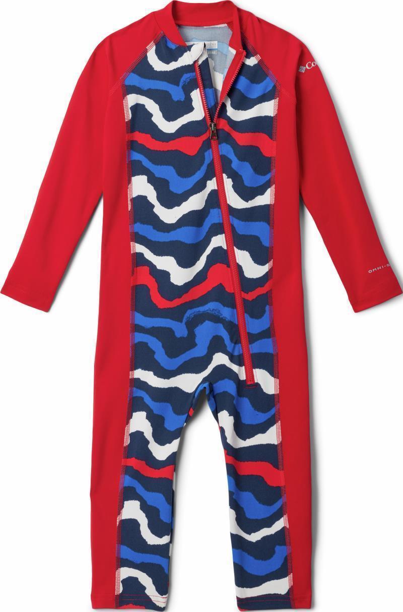 Sandy Shores II Sunsuit - Toddler - Collegiate Navy Wavy / Mountain Red 1