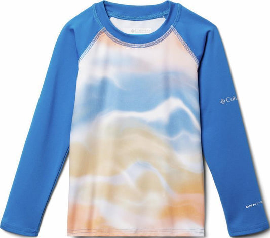 Sandy Shores Printed LS Sunguard - Toddler - Light Camel Undercurrent / Bright Indigo 1