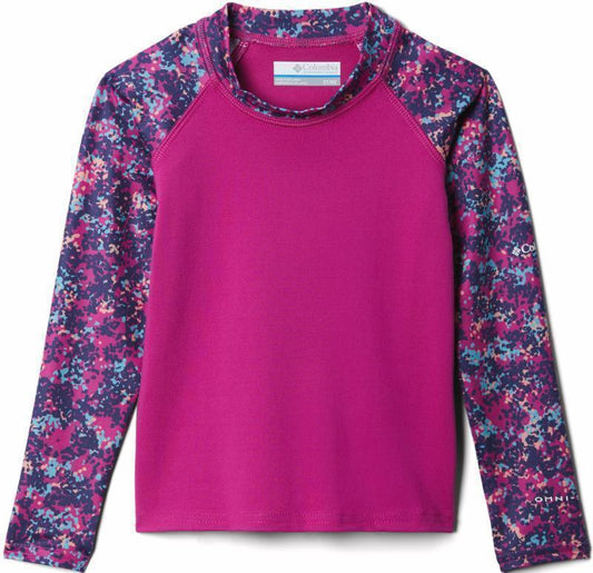 Sandy Shores Printed LS Sunguard - Toddler - Wild Fuchsia / Wild Fuchsia Dotty Disguise Print 1