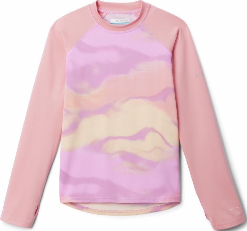 Sandy Shores Printed LS Sunguard - Youth - Salmon Rose Undercurrent / Cosmos 1