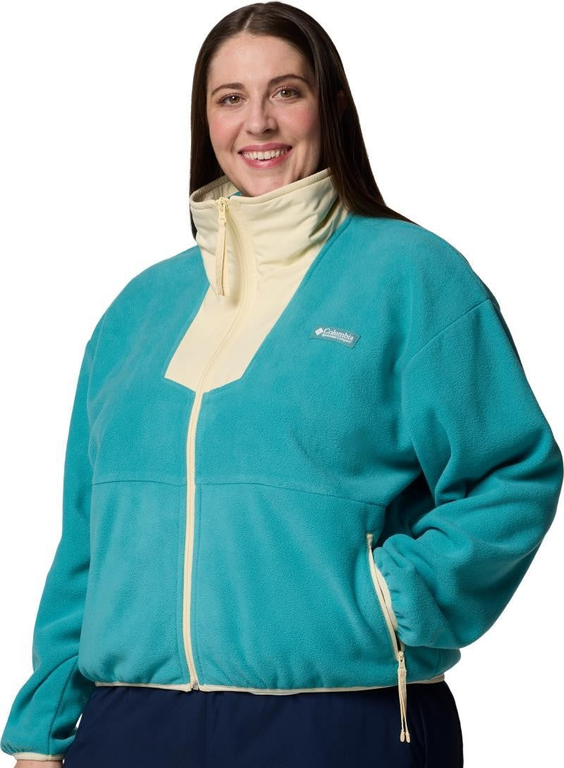 Sequoia Grove Full-Zip Fleece, Extended - Womens - teal / lemon wash 1