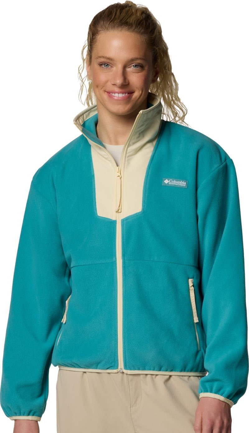 Sequoia Grove Full-Zip Fleece - Womens - teal / lemon wash 1
