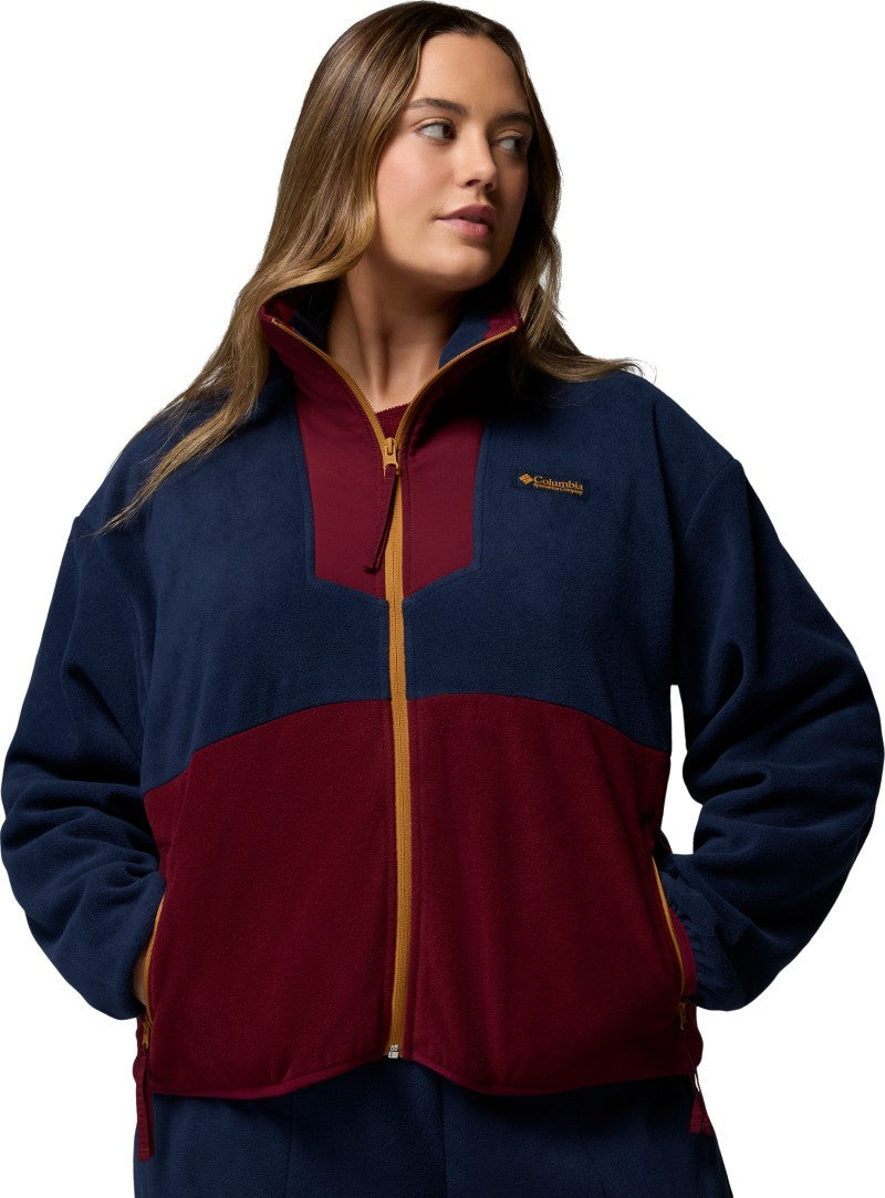 Sequoia Grove Full Zip Fleece, Extended - Womens - collegiate navy / rich wine / maple sugar 1