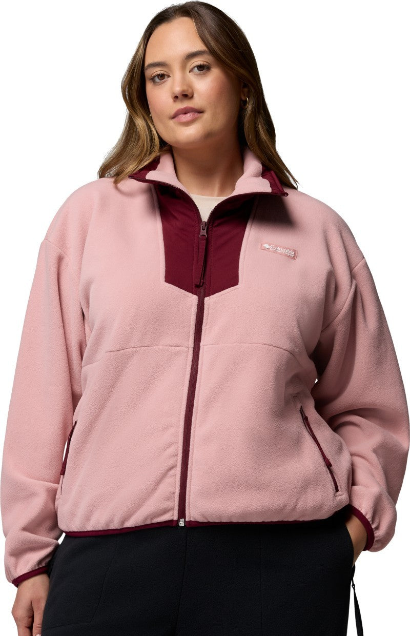 Sequoia Grove Full Zip Fleece, Extended - Womens - eraser pink / rich wine 1