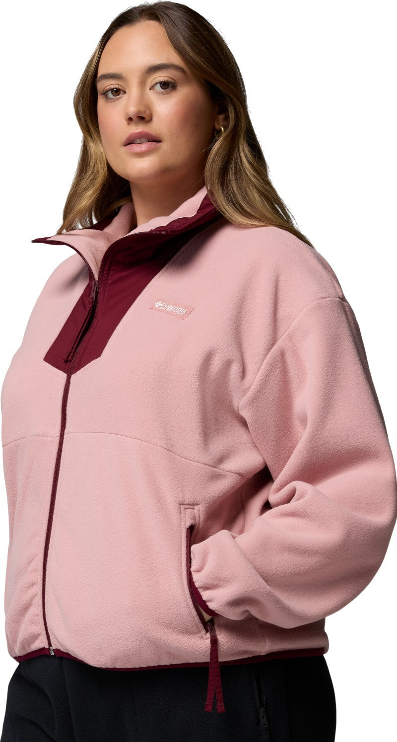Sequoia Grove Full Zip Fleece, Extended - Womens - eraser pink / rich wine 1