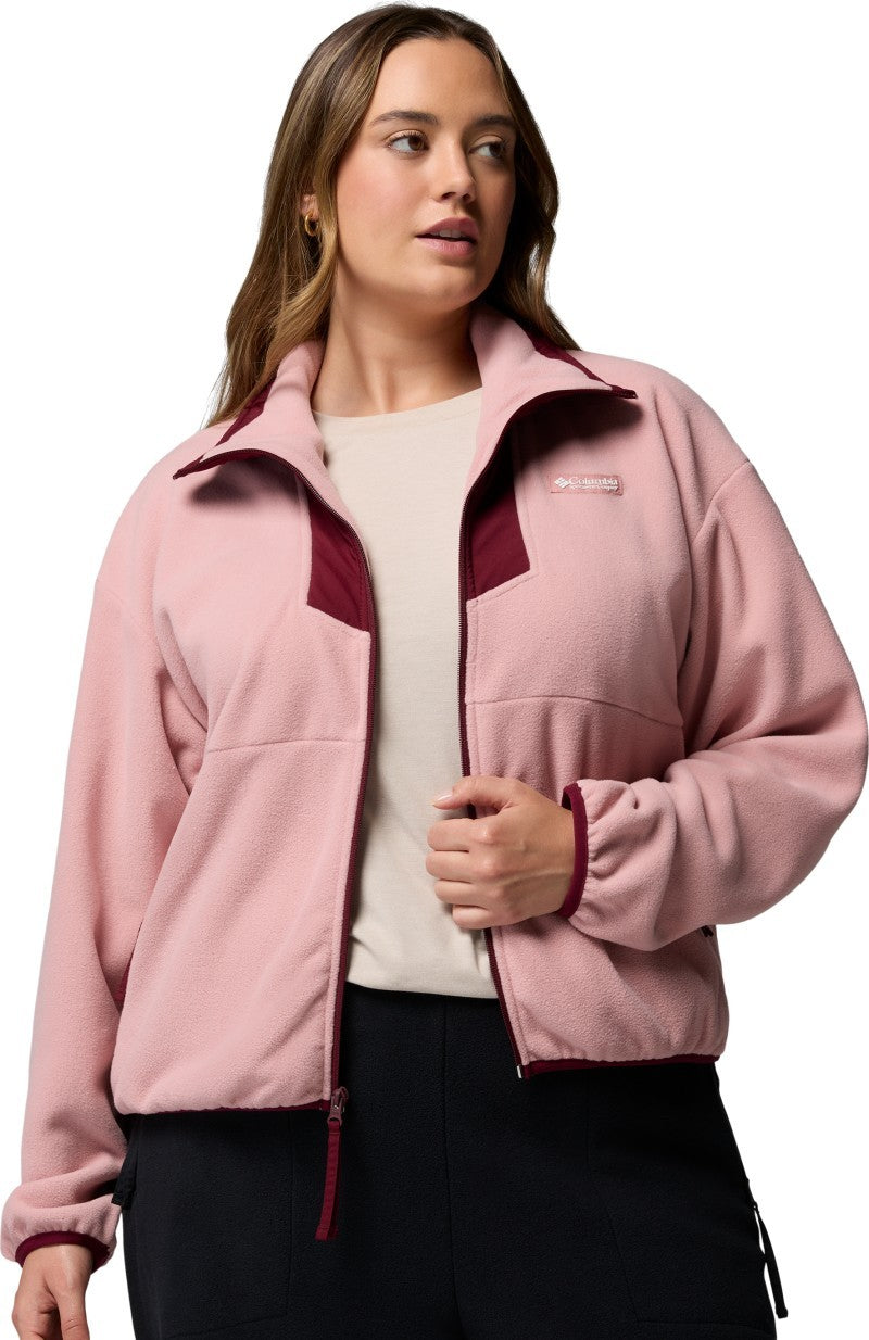 Sequoia Grove Full Zip Fleece, Extended - Womens - eraser pink / rich wine 1