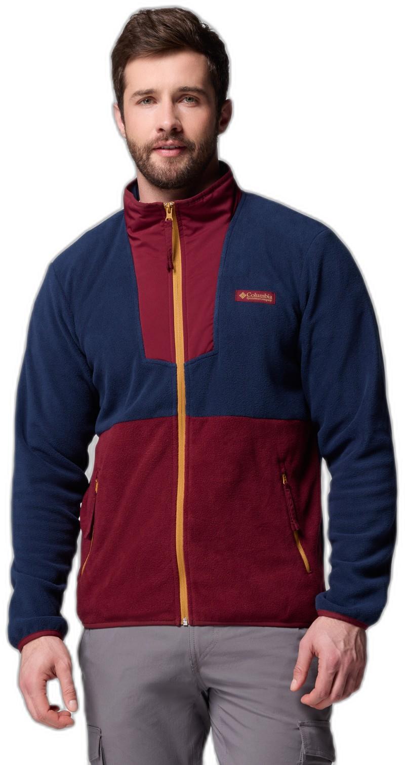 Sequoia Grove Full Zip Fleece - Mens - rich wine / collegiate navy 1