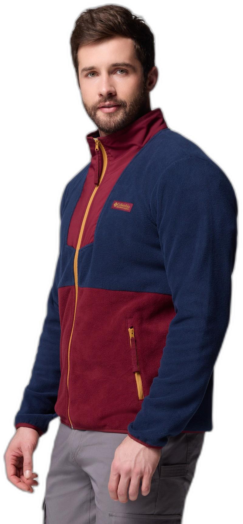 Sequoia Grove Full Zip Fleece - Mens - rich wine / collegiate navy 1