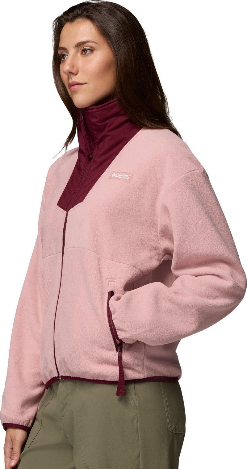 Sequoia Grove Full Zip Fleece - Womens - eraser pink / rich wine 1