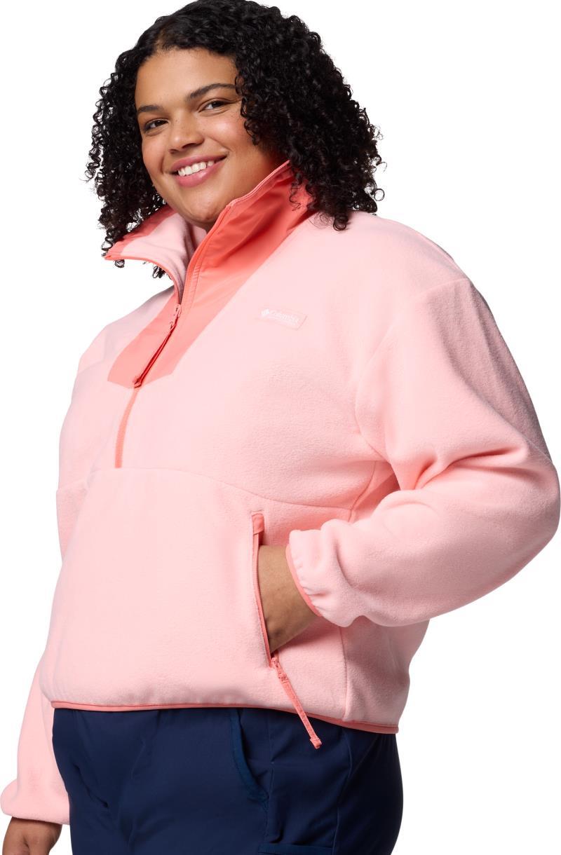 Sequoia Grove Half-Zip Fleece, Extended - Womens - pink sand / alpenglow 1