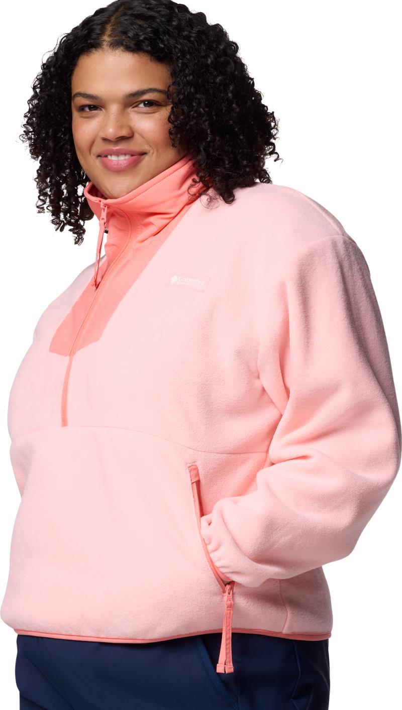 Sequoia Grove Half-Zip Fleece, Extended - Womens - pink sand / alpenglow 1