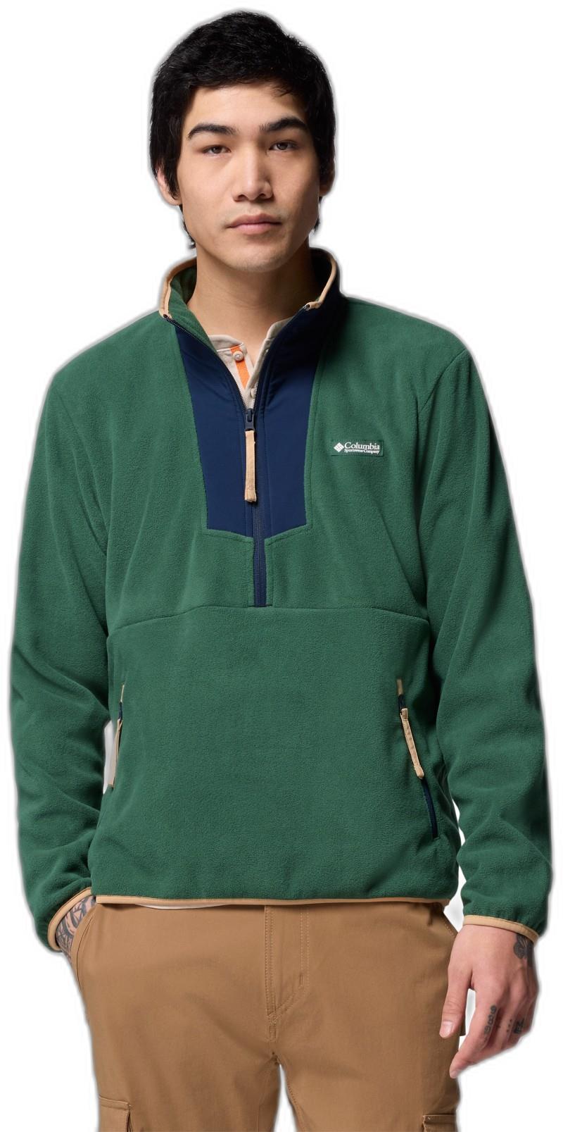 Sequoia Grove Half Zip Fleece - Mens - rain forest / collegiate navy 1