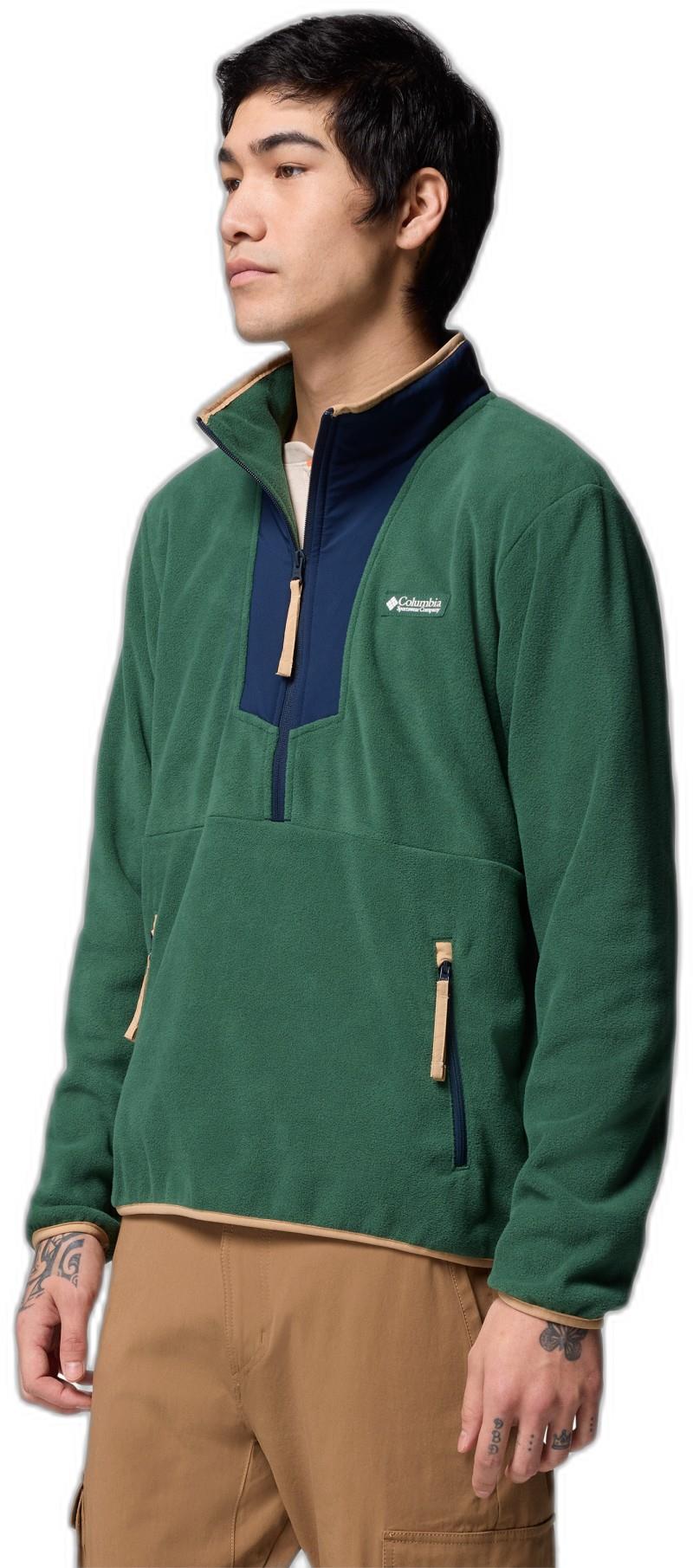 Sequoia Grove Half Zip Fleece - Mens - rain forest / collegiate navy 1