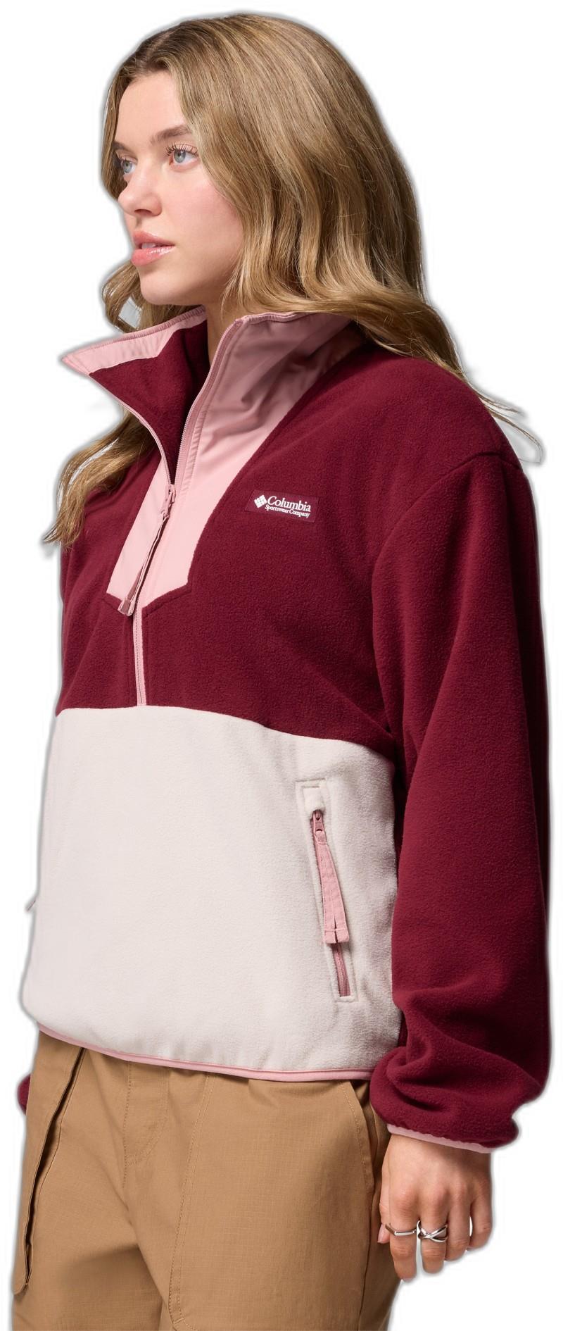 Sequoia Grove Half Zip Fleece - Womens - rich wine / dark stone / eraser pink 1