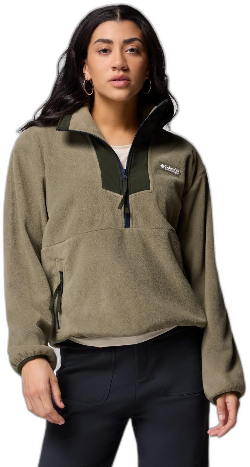 Sequoia Grove Half Zip Fleece - Womens - stone green / greenscape / collegiate navy 1