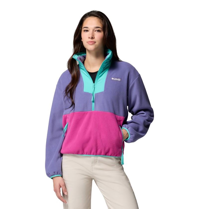 Sequoia Grove Half Zip Fleece - Womens - stormwatch / fuchsia / dolphin 1