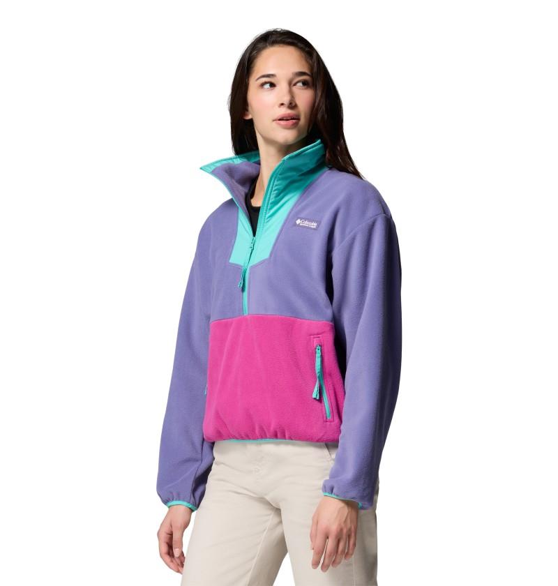 Sequoia Grove Half Zip Fleece - Womens - stormwatch / fuchsia / dolphin 1