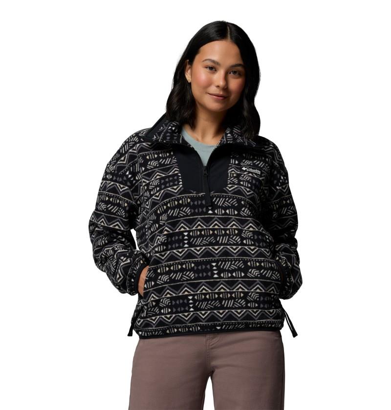 Sequoia Grove Printed Half Zip - Womens - black / horizons 1