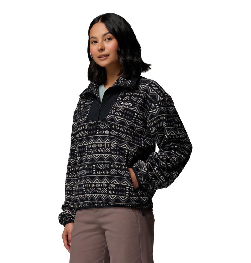 Sequoia Grove Printed Half Zip - Womens - black / horizons 1