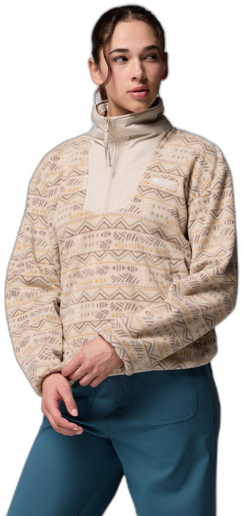 Sequoia Grove Printed Half Zip - Womens - dark stone horizons 1