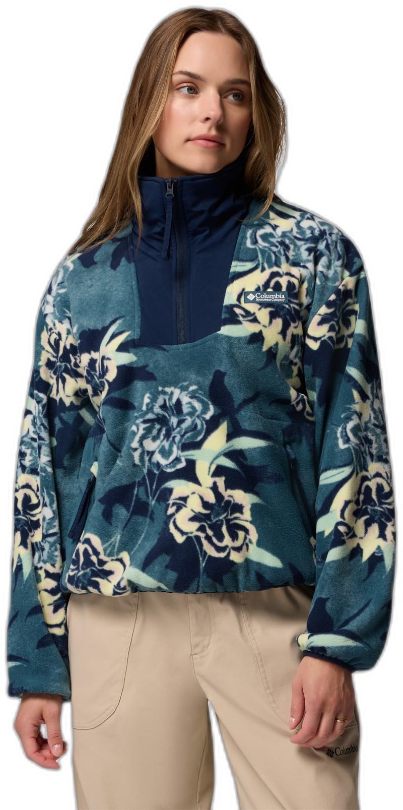 Sequoia Grove Printed Half Zip - Womens - everblue blossoming 1