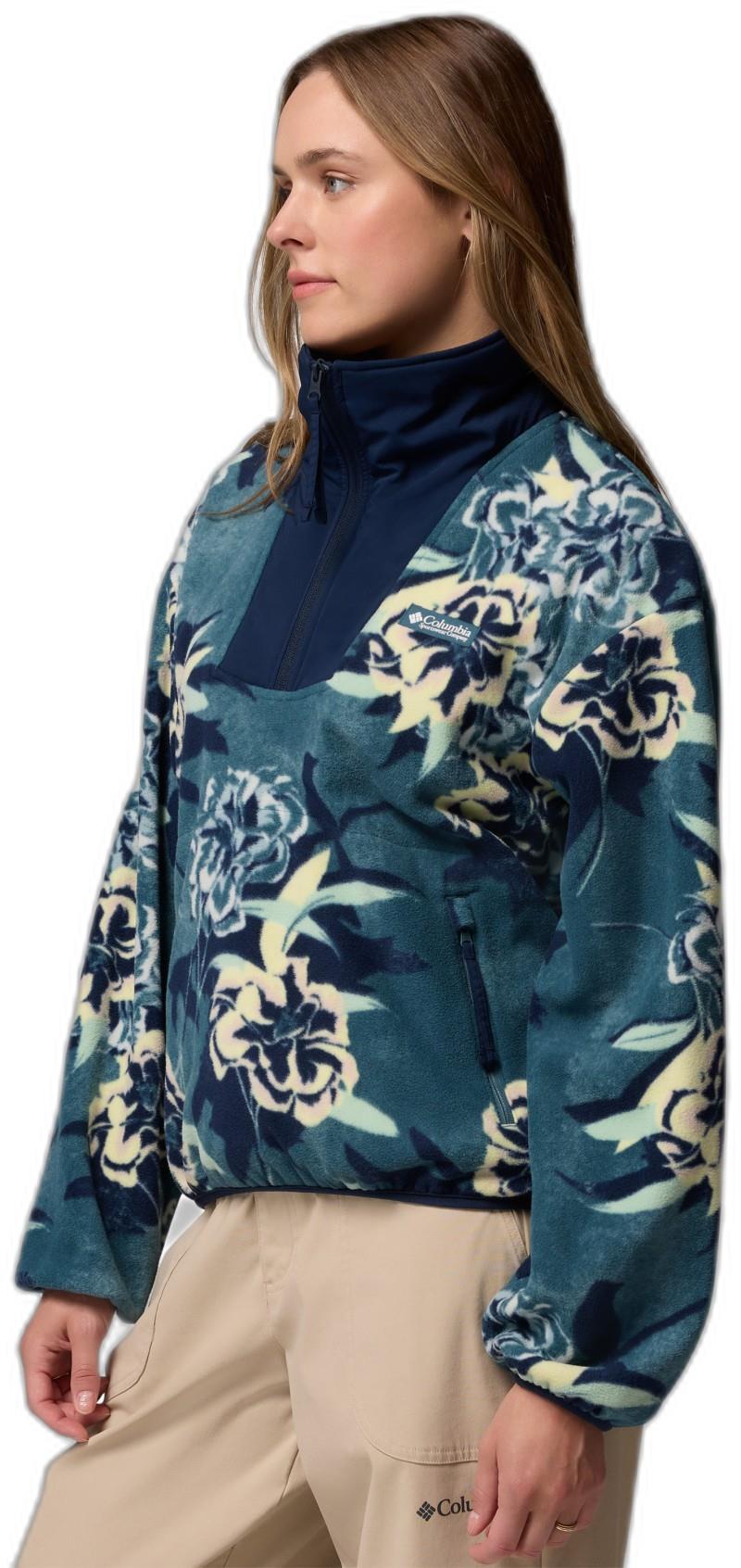 Sequoia Grove Printed Half Zip - Womens - everblue blossoming 1