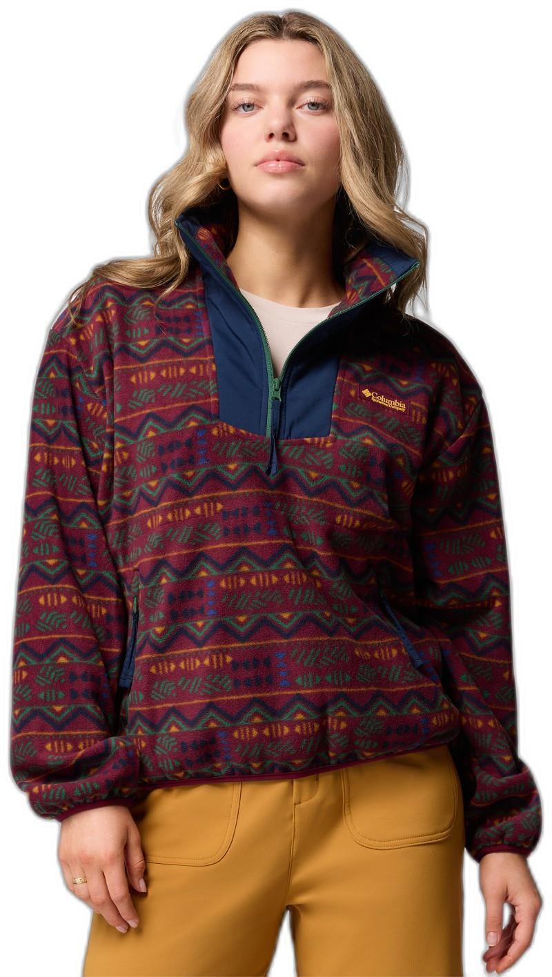 Sequoia Grove Printed Half Zip - Womens - rich wine horizons 1