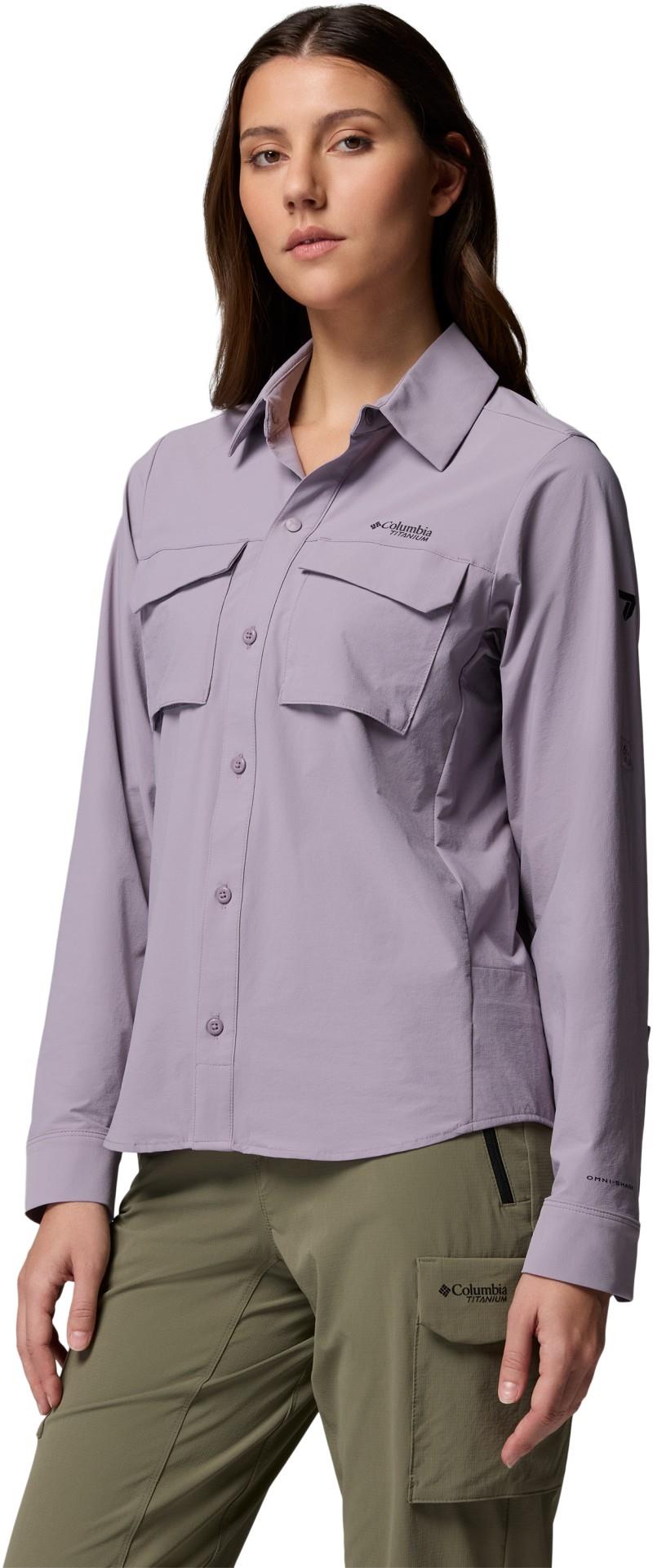 Silver Ridge Elite Woven LS - Womens - shale purple 1