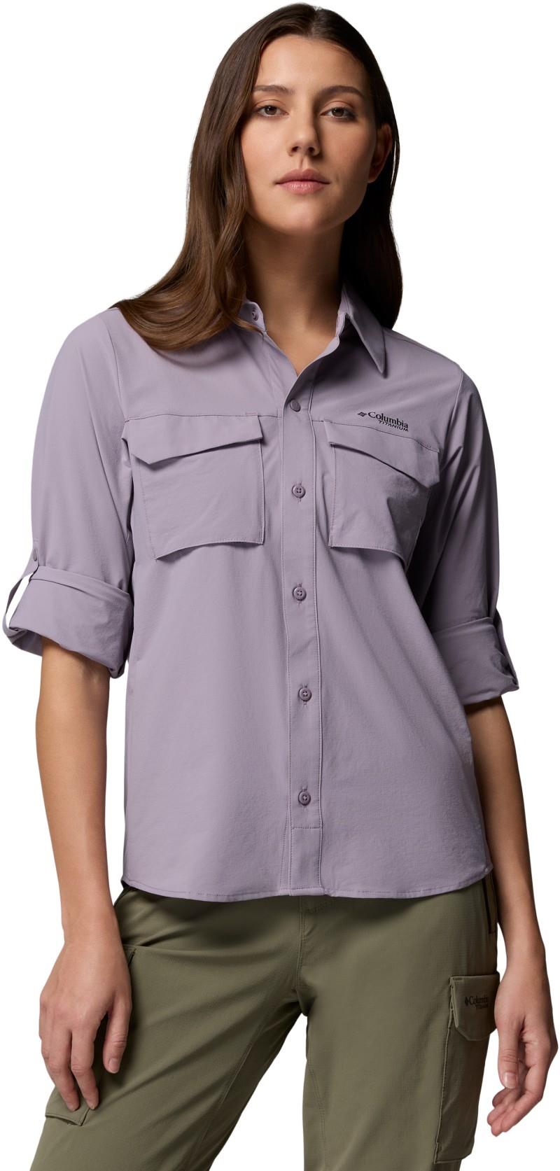 Silver Ridge Elite Woven LS - Womens - shale purple 1