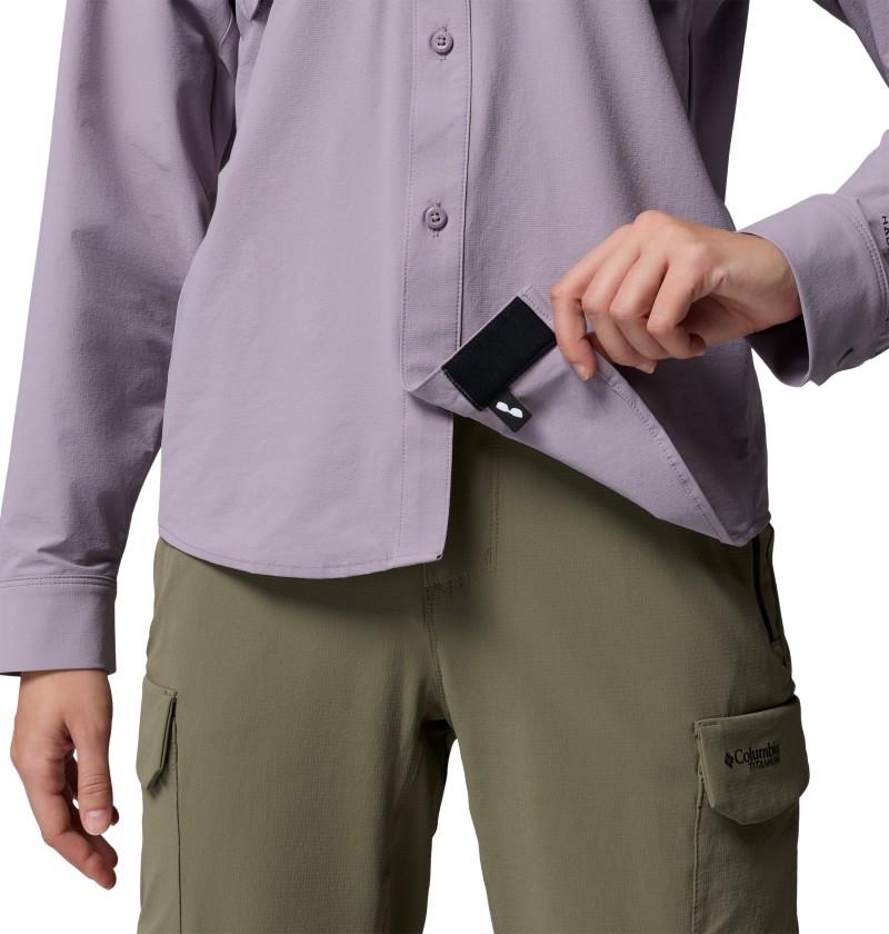 Silver Ridge Elite Woven LS - Womens - shale purple 1