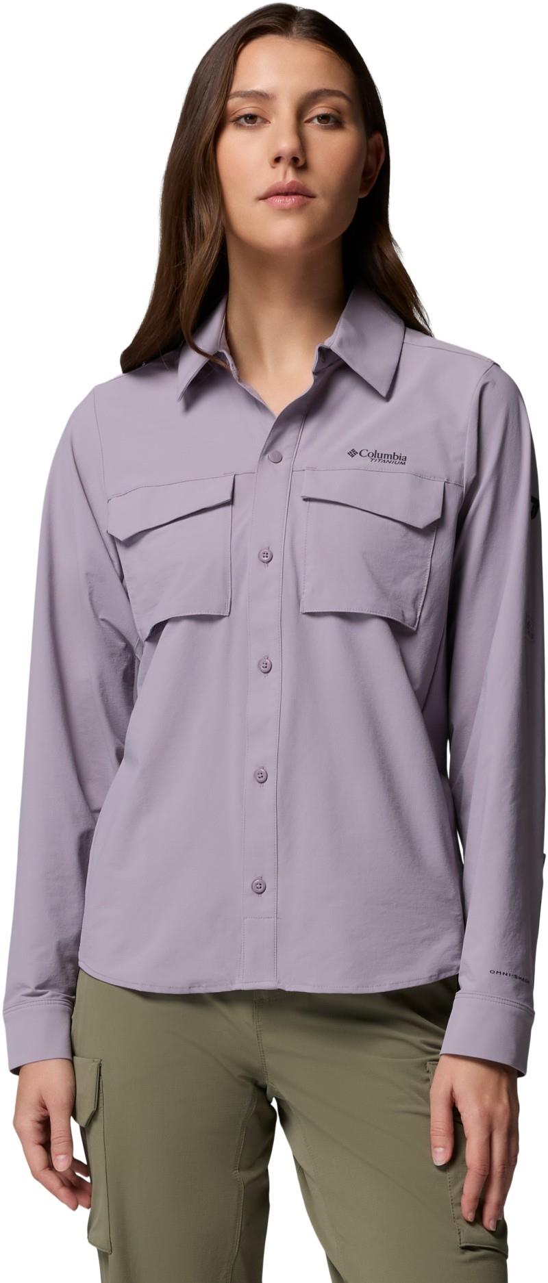 Silver Ridge Elite Woven LS - Womens - shale purple 1