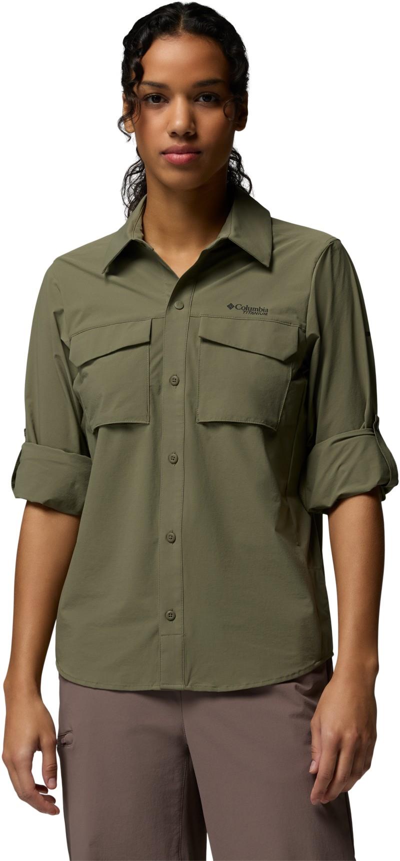Silver Ridge Elite Woven LS - Womens - stone green 1