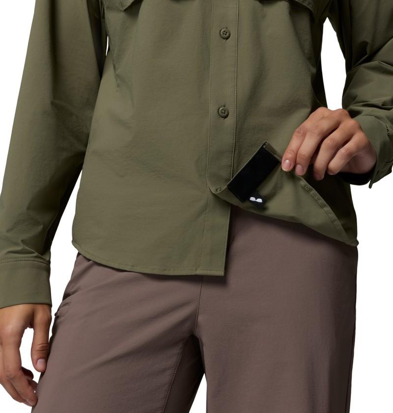 Silver Ridge Elite Woven LS - Womens - stone green 1