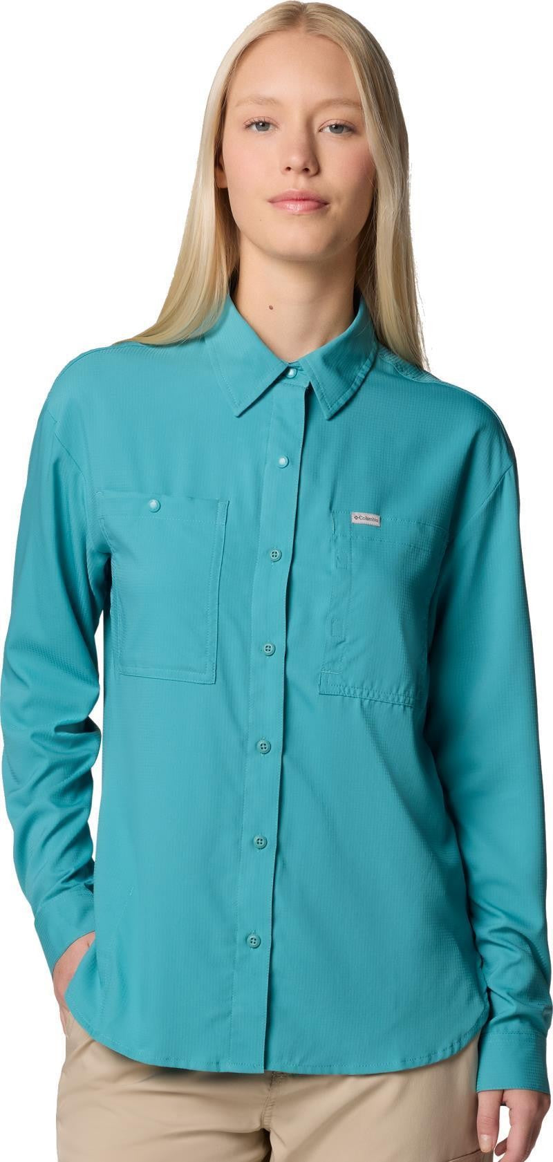Silver Ridge Utility LS Shirt, Extended - Womens - teal 1