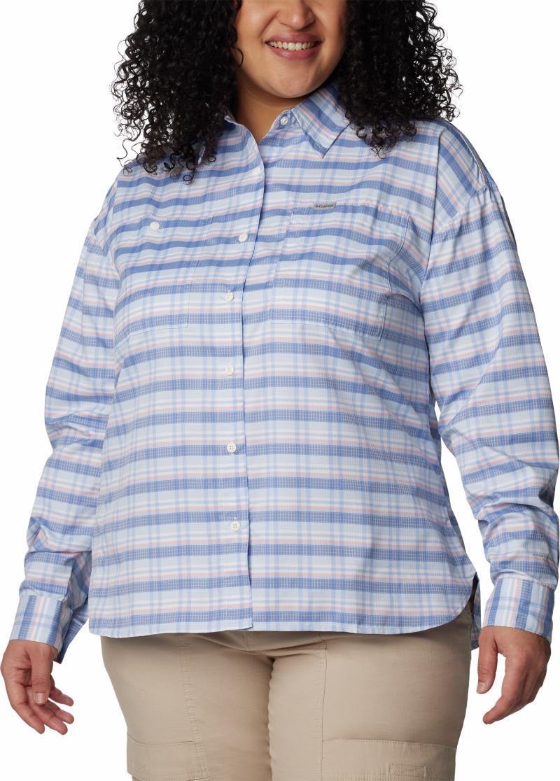 Silver Ridge Utility Patterned LS Shirt, Extended - Womens - Eve Small Plaid 1