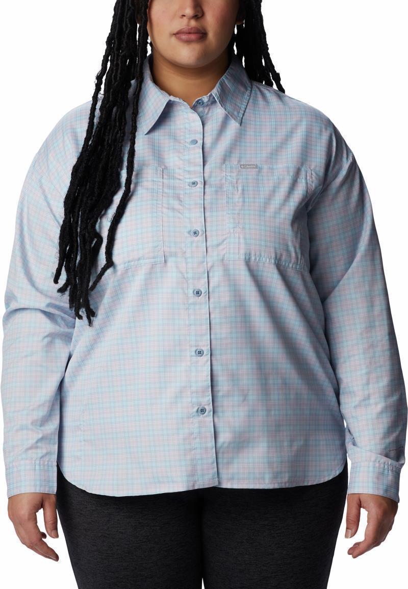 Silver Ridge Utility Patterned LS Shirt, Extended - Womens - Purple Tint / Peak Plaid 1