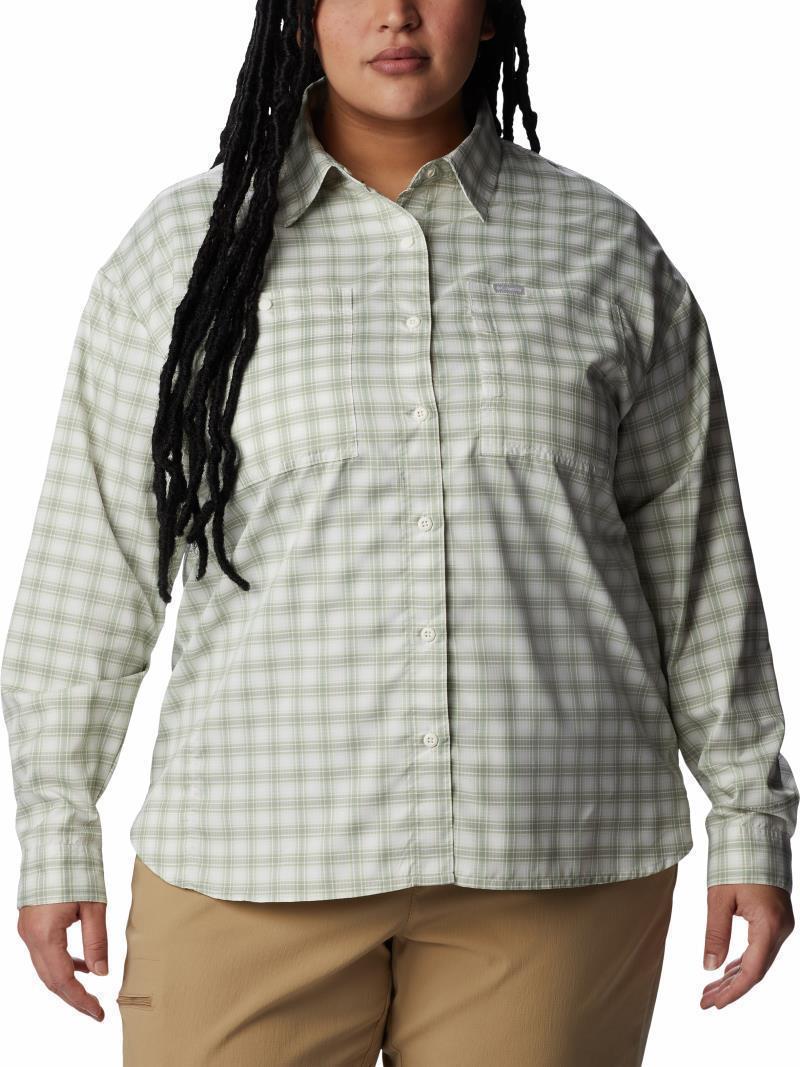 Silver Ridge Utility Patterned LS Shirt, Extended - Womens - White / Peak Plaid 1