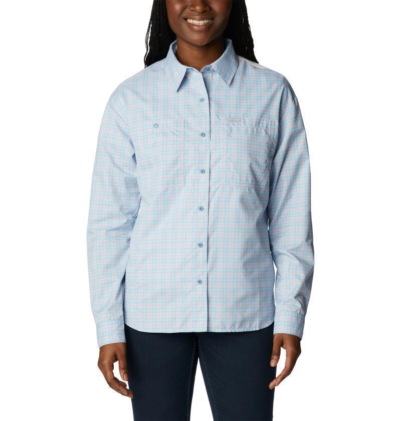 Silver Ridge Utility Patterned LS Shirt - Womens - Purple Tint / Peak Plaid 1